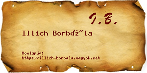 Illich Borbála névjegykártya