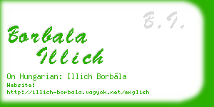 borbala illich business card