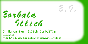 borbala illich business card